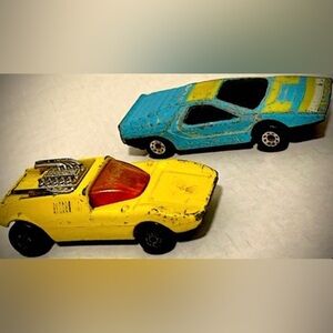 Vintage Matchbox 1971 Superfast Lesney Mod Rod No 1 & 1985 Super GT Die-cast car